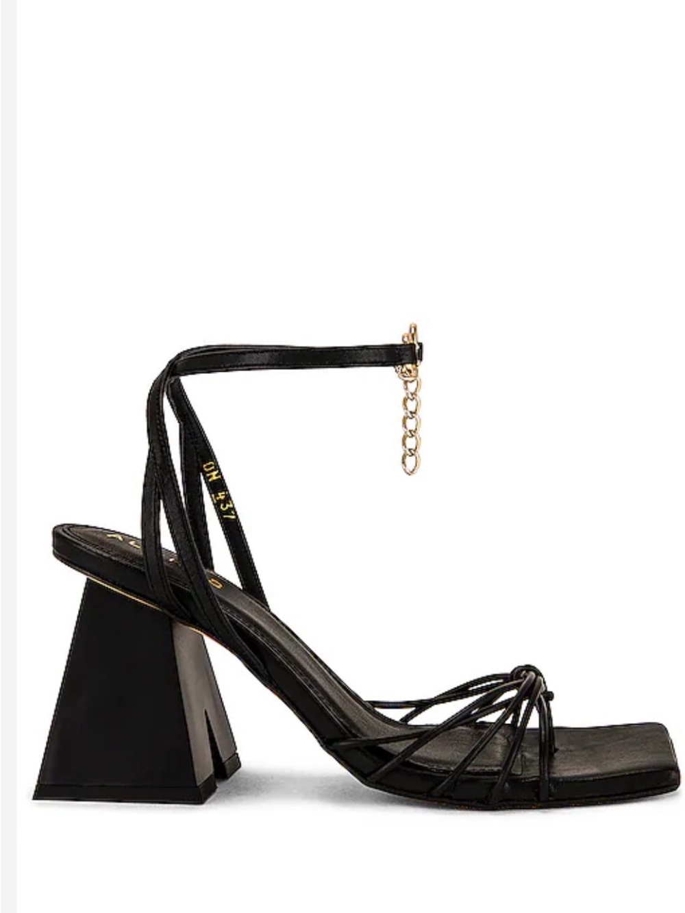 💕Alohas Cactus Black Leather Strappy Square Toe